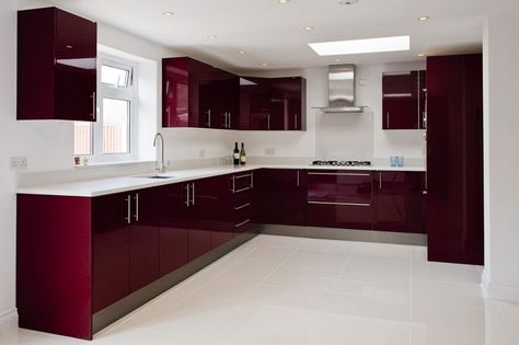 Quartz Worktops Natural Quartz Facts Kitchen Worktop Suppliers Burgundy And White Kitchen, Hiasan Dalaman Dapur, Idea Dapur, Dapur Moden, Reka Bentuk Dapur, Kitchen Ceiling Design, Hiasan Dalaman Rumah, Kitchen Design Color, Kitchen Modular