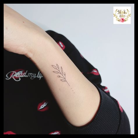 Wrist Olive Branch Tattoo, Olive Flower Tattoo, Small Olive Branch Tattoo, Fine Line Olive Branch Tattoo, Olive Leaf Tattoo, Fine Tattoo, Olive Tattoo, Flower Vine Tattoos, Olive Branch Tattoo