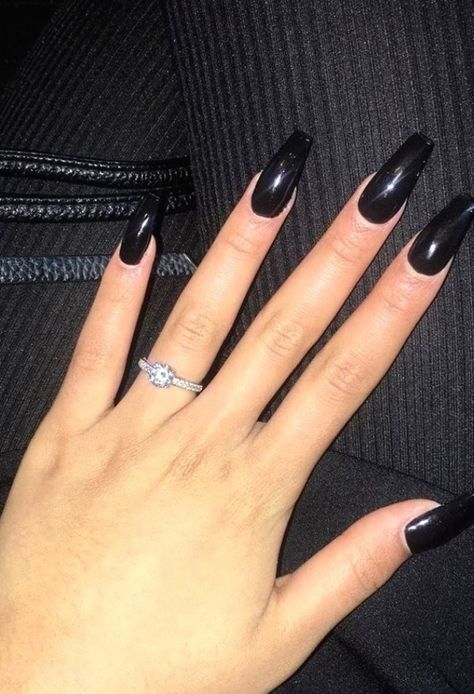 Self made black acrylic nails ballerina shape extra long ☠️ #AcrylicNailDesi... #nailideas #nailart Black Acrylic Nails Ballerina, Nails Ballerina Shape, Acrylic Nails Ballerina, Ballerina Nails Designs, Nails Ballerina, Black Coffin Nails, Acrylic Nail Shapes, Black Acrylic Nails, Simple Acrylic Nails