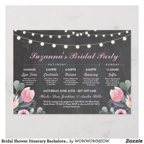 Bridal Shower Itinerary Bachelorette Pink Floral Program | #bridalshower #weddinginvitations #weddingsupplies #bachelorette #rustic Bridal Shower Program, Bridal Shower Itinerary, Holiday Card Pictures, Pink Bachelorette, Bride Party, Card Party, Wedding Shower Gifts, Cards Invitation, Floral Card