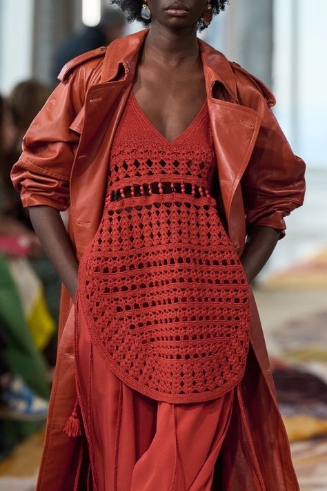 Ulla Johnson Fall 2023 Ready-to-Wear Collection | Vogue Ulla Johnson Fall 2023, Crochet Fashion Trends, Spring Knitwear, Spring Crochet, Ulla Johnson Dress, Fall 2023 Ready To Wear, 2023 Ready To Wear Collection, 2023 Ready To Wear, Crochet Bolero