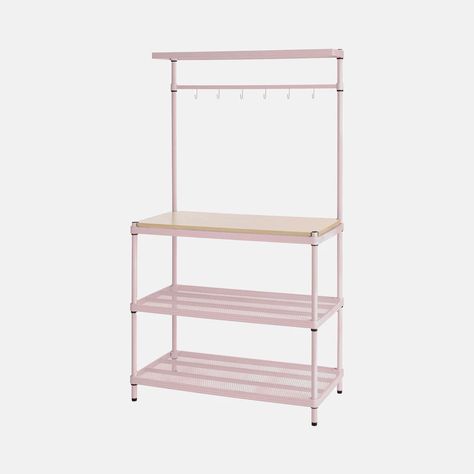 Extra Sturdy Storage Unit with Shelving and Hooks – Dormify Green Shelves, Expanded Metal Mesh, Steel Shelving Unit, Free Standing Shelves, Utility Shelves, Expanded Metal, Steel Shelving, Shelving Design, Utility Storage