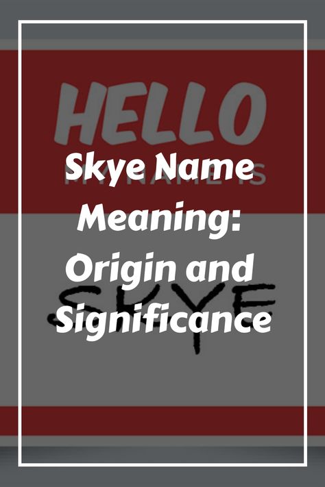 If you’re considering the name Skye for your child, you may be wondering about its meaning and origin. Skye is a gender-neutral name that has gained Skye Name Meaning, Olivia Name, Island Of Skye, Nature Names, Meaningful Names, Name Origins, Cute Nicknames, Gender Neutral Names, Hogwarts Mystery