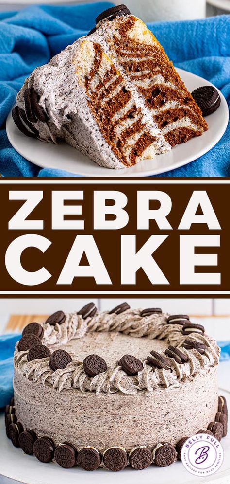 Zebra Pie, Chef Cake, Creamy Frosting, Striped Cake, Favorite Recipes Chicken, Zebra Cake, Homemade Birthday, Cake Layers, Baking Cakes