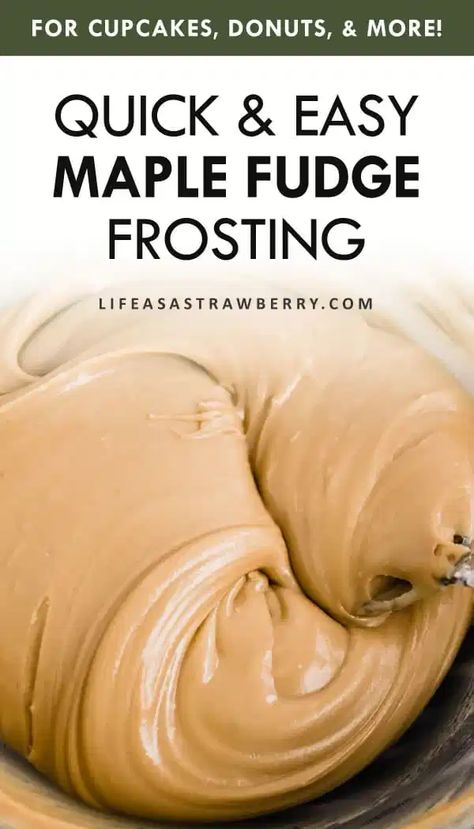 Spice Cake Maple Frosting, Maple Filling For Cake, Maple Cake Filling, Spice Cupcakes With Maple Frosting, Vegan Maple Frosting, Icing For Pumpkin Cake, Maple Icing For Donuts Recipe, Maple Cupcakes With Maple Frosting, Maple Icing For Cinnamon Rolls