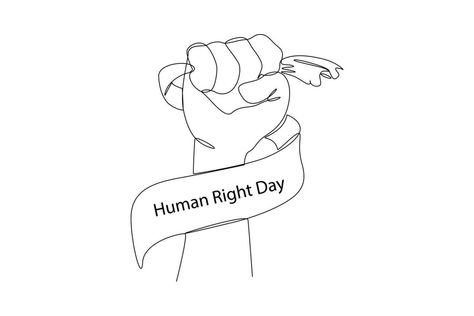 Human Rights Drawing, One Continuous Line Drawing, Human Rights Day, Doodle Vector, Continuous Line Drawing, Human Right, Continuous Line, Human Rights, Line Drawing