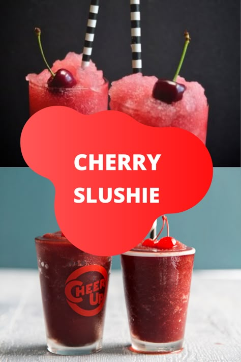 Cherry Slushies are super refreshing and always a hit at any party we host, here's our simple 3 step cherry icee recipe, which you can make for your family! Frozen Drinks For Kids, Fruit Slush Recipes, Cherry Slushie Recipe, Cherry Slushie, Fruit Slushies, Slushie Recipes, Slush Recipes, Frozen Drink Recipes, Icee Recipe