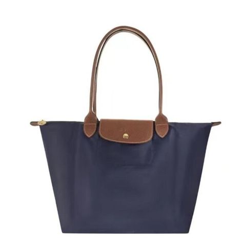 Longchamp navy blue tote, unworn Long Champ Bag, Long Champ, Navy Blue Bag, Longchamp Bag, Longchamp Handbags, Blue Tote, Birthday List, Trendy Sneakers, Blue Bags