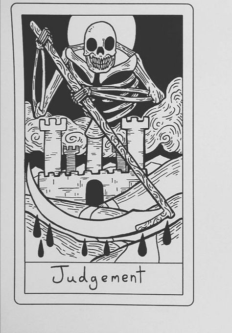 Judgement Tarot, Matt Bailey, Skeleton Tarot, Grim Reaper Tattoo, Tarot Card Tattoo, Tarot Tattoo, Skeleton Drawings, Tarot Card Art, The Major Arcana