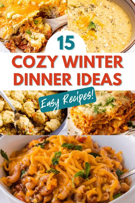 15 Cozy Dinner Ideas for Cold Winter Days | All Things Mamma Lazy Day Dinner Ideas, Warm Meals For Cold Days Dinners, Snow Day Food Ideas, Snow Day Dinner Ideas, Cold Winter Recipes, Snowy Day Meals, Cold Night Dinner Ideas, Snow Day Food, Cold Day Dinner Ideas