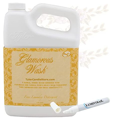 Lumintrail Tyler Candle Company Glamorous Wash Diva Fine Laundry Detergent with Stain Remover Pen - Liquid Detergent Designed for Clothing - Hand and Machine Washable - 32oz (Diva) Diva Wash, Linen Lingerie, Tyler Candle Company, Laundry Time, Powder Detergent, Washing Detergent, Fabric Sheets, Tyler Candles, Liquid Laundry Detergent