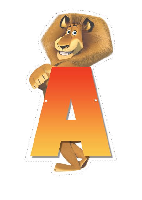 Oh my Alfabetos!: Alfabeto recortable de Madagaskar. Letters Of Alphabet, Madagascar Party, Madagascar Movie, Abc Disney, Jungle Theme Birthday, Second Birthday Ideas, Cute Alphabet, The Letter A, Birthday Party Crafts