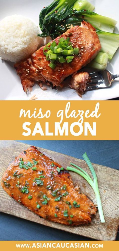 Miso Glazed Salmon Recipe, Miso Salmon Recipe, Oven Salmon, Miso Glazed Salmon, Miso Recipe, Miso Salmon, Miso Glaze, Miso Paste, Easy Salmon Recipes