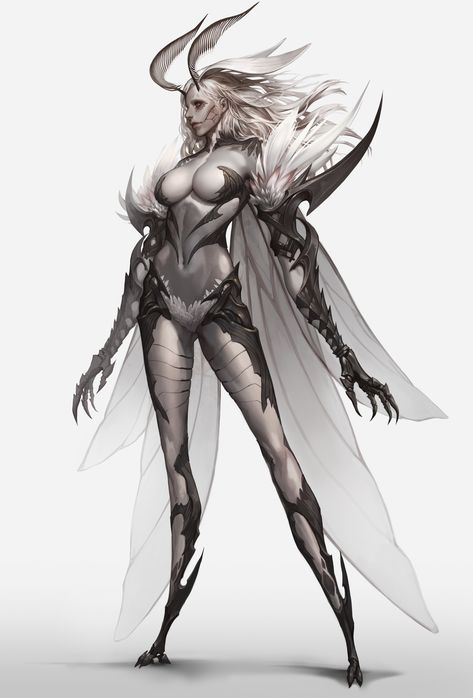 ArtStation - Moth Queen, JeongSeok Lee Venezuelan Poodle Moth, Moth Queen, Poodle Moth, Female Monster, Alien Character, Monster Characters, Queen Art, Alien Concept Art, Concept Artist