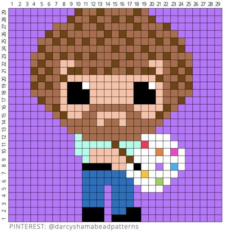 Easy Perler Bead Patterns, Native Beading Patterns, Easy Perler Beads Ideas, Graph Crochet, Easy Pixel Art, Painter Painting, Diy Perler Bead Crafts, Pixel Art Grid, Crochet Animals Free Patterns