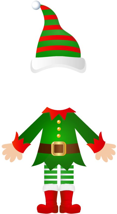 Faceless Elf Printable, Elf Christmas Template, Elf Outline Template, Elf Cut Out Printable, Elf Selfie Printable, Elf Pattern Printable, Elf Yourself Template, Christmas Cutouts Printable, Santa Claus Template Free Printable