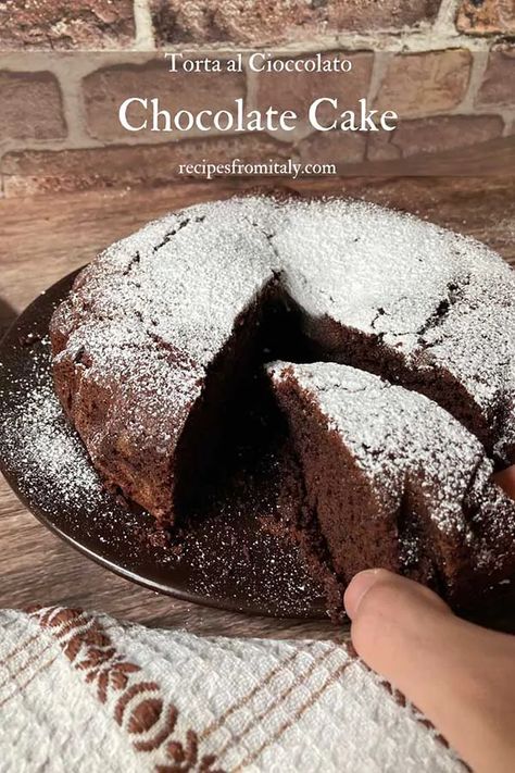 Italian Chocolate Cake | Torta al Cioccolato - Recipes from Italy Italian Chocolate Cake Recipe, Light Chocolate Cake, Recipes From Italy, Italian Chocolate, Chocolate Torte, Italian Cake, Frozen Chocolate, Rich Desserts, Best Chocolate Cake