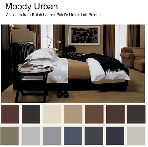 Ralph Lauren Interior Paint Colors | Ralph Lauren Paint Colors: Moody Urban Ralph Lauren Cabin, Ralph Lauren Living Room, Ralph Lauren Suede Paint, Ralph Lauren Paint Colors, Cabin Paint Colors, Ralph Lauren Interiors, Ralph Lauren Bedroom, Lodge Bedroom, Suede Paint