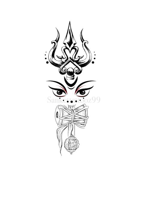 Shiva And Parvati Tattoo, Trishakti Tattoo, Tilak Hindu Png, Shivshakti Tattoo, Kali Tattoo Design Art, Durga Maa Tattoo, Shiva Shakti Tattoo, Nataraja Tattoo, Shiv Shakti Tattoo