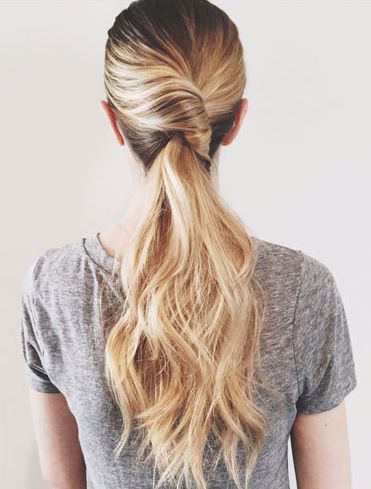 This twisted pony is a beautiful way to keep your hair out of your face this Summer. Ponytail Hairstyles Easy, Twist Ponytail, A Ponytail, Long Blonde, Long Blonde Hair, Bad Hair, Beach Waves, Bride Hairstyles, Hair Dos