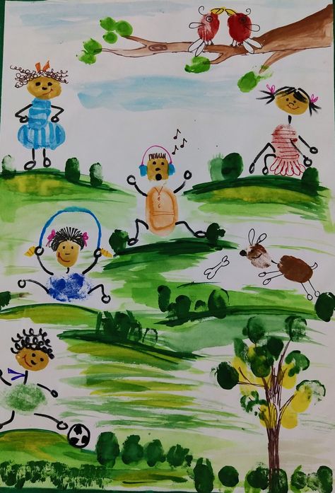 Hand And Finger Print Art, Finger And Thumb Painting, Finger Print Art Kids, Thumb Painting Ideas Art Projects, Thumb Print Art For Kids, Thumbprint Art For Kids, Thumb Painting For Kids, Finger Print Drawing, Finger Print Art Ideas