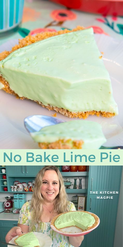 Creamy Lime Pie Easy Key Lime Pie Recipe No Bake Jello, Key Lime Jello Pie, Kiwi Pie Recipe, Lime Pie Recipe Condensed Milk, Fluffy Key Lime Pie, Limeade Pie, Easy Key Lime Pie Recipe, Sweetie Pies Recipes, Key Lime Yogurt Pie