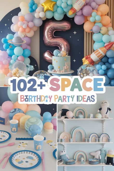 103+ Space Party Decorations and Aesthetic Ideas for a Galactic Vibe Moon Birthday Theme, Astronaut Birthday Theme, 6th Birthday Theme, Space Theme Party Decorations, Space Party Food, Space Theme Birthday Party, Space Themed Birthday Party, Babies First Birthday, Space Party Decorations