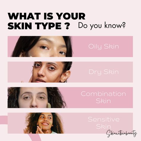 What is your skin type? Do you know? Is it dry, normal, oily, combination...? take a quick quiz to determine what you need for your skin Skin Quiz, Beauty Lifestyle, Combination Skin, Skin Type, Oily Skin, Dry Skin, Your Skin, Women Empowerment, Skin Types