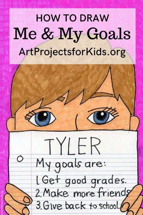 Learn how to draw a Goals Self Portrait with this easy step by step tutorial. #artprojects #artprojectsforkids #drawing #howtodraw Noongar Language, Third Grade Art, September Art, Self Portrait Art, Back To School Art, Art Therapy Projects, Fall Art Projects, 4th Grade Art, 3rd Grade Art