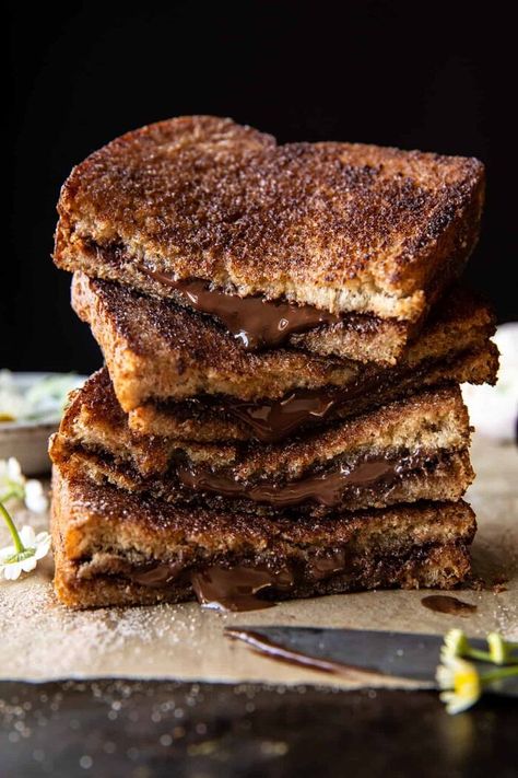 Cinnamon Sugar Toast, Sandwich Melts, Banana Bread Mug, Half Baked Harvest Recipes, Harvest Recipes, Chocolate Mug Cakes, Chocolate Sandwich, Warm Chocolate, Half Baked