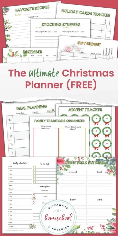 The Ultimate Christmas Planner Printable (Free Download) Christmas Planning Printables Free, Holiday Planner Printables Free, Christmas Planner Printables Free, Christmas Planner Free, Holiday Planner Printables, Planning Printables Free, Christmas Planning Printables, Christmas Party Planner, Christmas Planner Printables