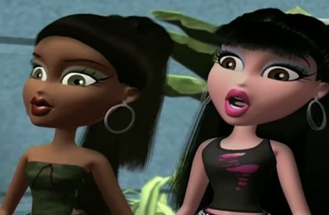 Jade And Sasha Bratz, Sasha And Jade Bratz, Iconic Girl Duos Characters, Bratz Tv Show, Bratz Core, Bratz Characters, Aesthetic Pfps, Bratz Doll Outfits, Eminem Rap