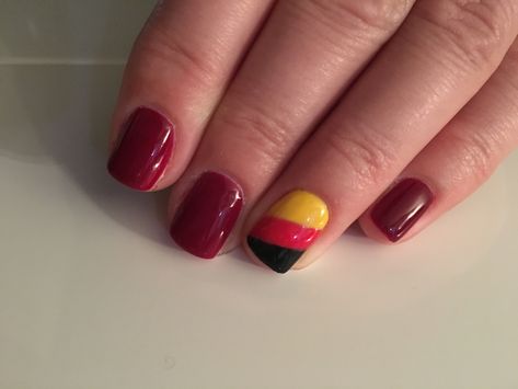 Opi Malaga Wine, Malaga Wine, Flag Nails, Themed Nails, Nails Pretty, German Flag, Malaga, Nail Design, Nail Designs