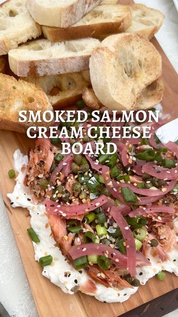 Erica Baty MS RDN CDE on Instagram: "I don’t know what y’all are doing with your Monday evening but I’ll just be over here scooping up my smoked salmon cream cheese board with toasted ciabatta baguette 🤤🤤🤤 I mean we all know butter boards are having their moment but what if we made it a cream cheese board? 😏 Everything all layered and smooshed together so all you have to do is dunk your toasted bread or cracker in for the perfect bite!! Layer together: -cream cheese (whipped or regular works Cream Cheese Smoked Salmon Board, Smoked Salmon Butter Board, Erica Baty, Cream Cheese Board, Smoked Salmon Spread, Butter Boards, Salmon Lox, Cream Cheese Spinach, Smoked Salmon Cream Cheese