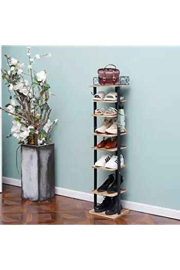 Amazon.com : closet organizer Vertical Shoe Storage, Black Shoe Rack, Shoe Tower, Vertical Shoe Rack, Shoe Stand, Narrow Shoe Rack, Metal Shoe Rack, Stand Shelf, Wooden Shoe Racks