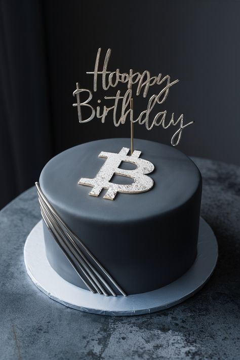 Tailored Bitcoin Birthday Cakes for Him: Celebrate with Flair Bitcoin Cake Design, Crypto Cake, Bitcoin Account, Birthday Cake For Him, Birthday Cakes For Men, Cakes For Men, Bitcoin Cryptocurrency, Cake Baking, Baking Sweets