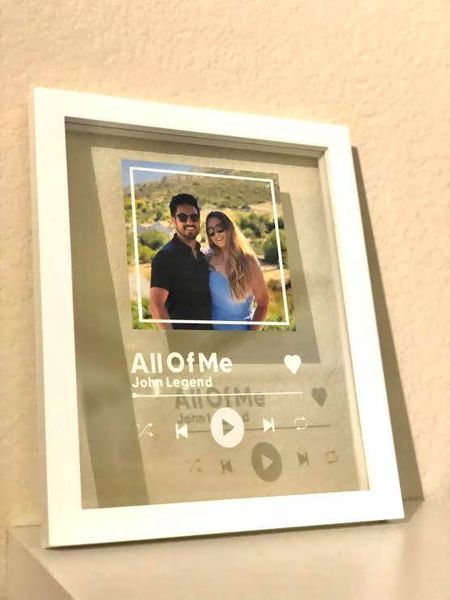 Custom Spotify Song Poster float picture frame art| Music Glass Cover Art Decor| Spotify song sign| Tik Tok Glass Art| Custom Song Art| Gift #wedding #framed #entryway #artdeco #spotifysign #spotifywalldecor #customsongframe #musicglassframe #spotifymusicframe Music Photo Frame, Song Gift, Song Plaque, Musica Spotify, Music Plaque, Wall Displays, Picture Gifts, Picture Frame Art, Music Photo