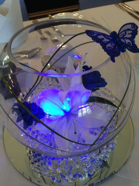 https://pin.it/DItTVQh14 Blue Butterfly Decorations, Butterfly Wedding Centerpieces, 16 Party Decorations, Blue Butterfly Wedding, Butterfly Baby Shower Decorations, Butterfly Wedding Decorations, Royal Blue Quinceanera, Butterfly Theme Party, Blue Sweet 16