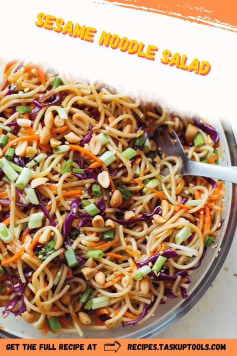 Discover the delectable flavors of our Sesame Noodle Salad, a perfect blend of savory and fresh ingredients. This easy-to-make dish features crispy vegetables tossed with tender noodles and dressed in a rich sesame sauce. Ideal for quick lunches, refreshing dinners, or a flavorful side dish, this salad caters to diverse dietary preferences. Whether you're meal prepping for the week or hosting a gathering, this recipe offers a delightful taste experience that's sure to please. Follow this simple recipe to bring a touch of Asian-inspired cuisine to Crispy Vegetables, Sesame Noodle Salad, Sesame Noodle, Cabbage Rice, Sesame Noodles, Sesame Sauce, Vegetarian Cabbage, Cold Salad, Noodle Salad