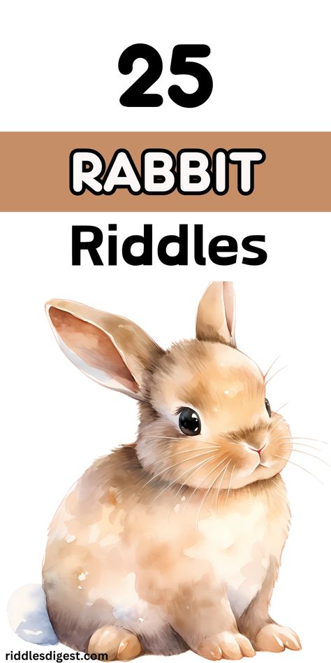 Hop into a world of fun with 25+ rabbit riddles! 🐰 Perfect for kids and adults alike. 🧠✨ Challenge your brain and share with friends. Click to solve! Riddle Puzzles, Hard Riddles, Challenge Yourself, Your Brain, Riddles, Worlds Of Fun, Brain, For Kids, With Friends