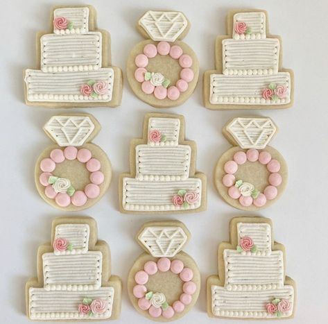 Sugar Cookie Buttercream Frosting, Classy Cookies, Decor Cookies, Wedding Cookies Decorated, Buttercream Cookies, Frosting Ideas, Wedding Shower Cookies, Anniversary Cookies, Bridal Cookies