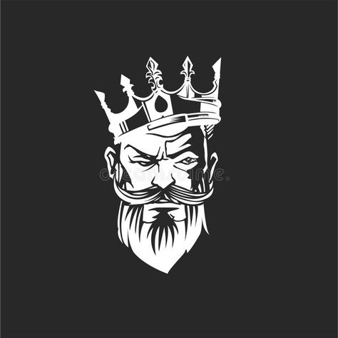 Face of a bearded man in the crown and mustache vector illustration. royalty free illustration Beard Logo Design, Beard Logo, Light Bulb Art, Beard Art, Barber Logo, Beetle Art, Crown Tattoo Design, Energy Logo, Black Background Photography