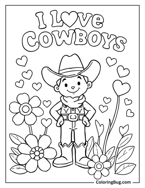 30 Cowboy Coloring Pages (Free Printable PDFs) Zach Bryan Coloring Pages, Cowboy Coloring Pages, Adventurous Design, Hello Kitty Colouring Pages, Kitty Coloring, Coloring Pages Free Printable, Dog Coloring Page, Hello Kitty Coloring, Little Cowboy