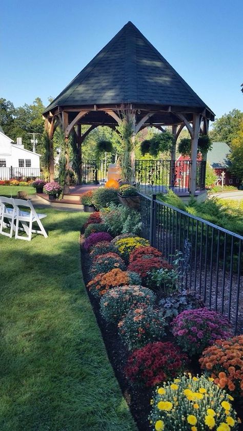 Zorvino Vineyards, NH Zorvino Vineyard, Fall Wedding, Gazebo, Castle, Favorite Places, Wedding Ideas, Outdoor Structures, Weddings, Autumn Wedding