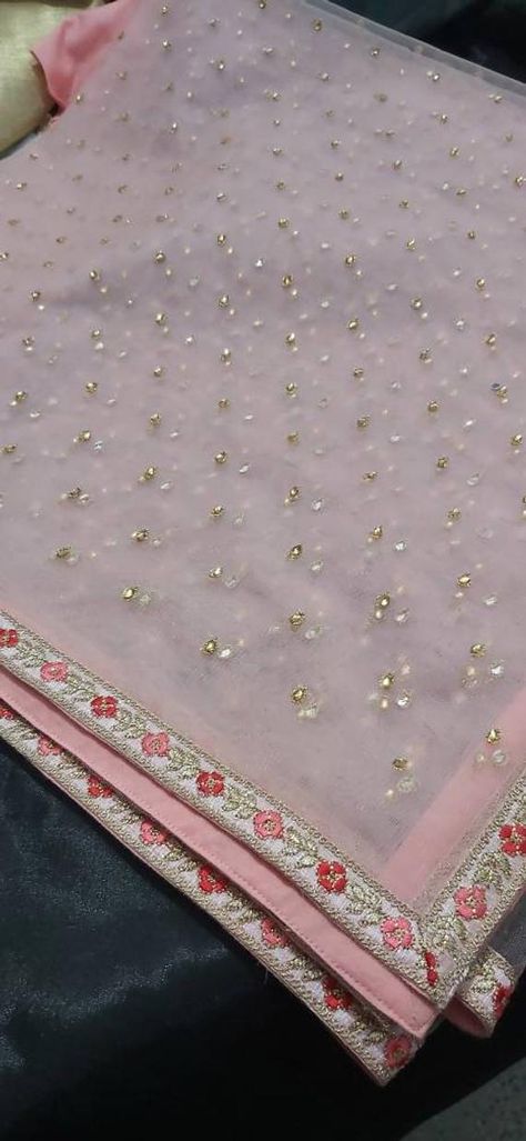 Check out this item in my Etsy shop https://www.etsy.com/listing/686456257/light-pink-kundan-work-dupatta-with-four Red Wedding Lehenga, Khadi Kurta, Red Lehenga Choli, Pink Color Combination, Pink Dupatta, Lehenga Dupatta, Light Peach Color, Kundan Work, Lehenga Blouse Designs