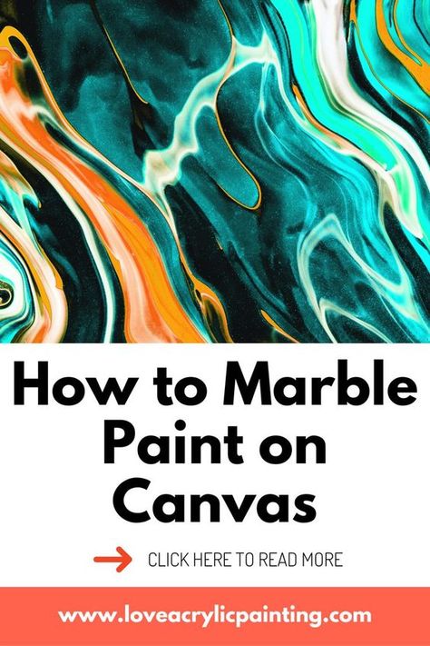 Water Marble Painting, Marble Technique Painting, Diy Marble Painting Canvas, Marble Pour Painting, Pouring Acrylic Paint Tutorial, How To Paint Marble Effect, How To Water Marble With Acrylic Paint, Water Marbling Acrylic Paint, Pouring Painting Ideas