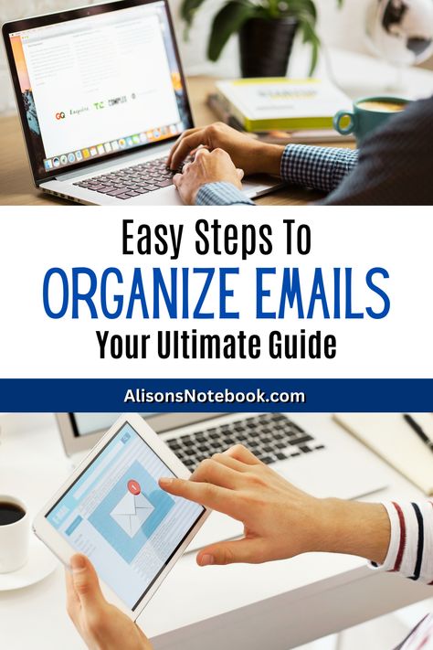 Feeling overwhelmed by your inbox? Take a deep breath and let Alison's Notebook guide you on how to organize emails effortlessly! Discover the importance of email organization and learn 12 easy-to-follow steps to keep your inbox clutter-free. Say goodbye to email chaos and hello to a well-organized email system that boosts your productivity and reduces stress. Don't miss out on this ultimate email organization guide. Claim your free declutter for self-care checklist and get organized now! Email Organization, Administrative Assistant Day, Email Management, Organizing Time Management, Docs Templates, Digital Organization, Administrative Assistant, Organizing Time, Organized Life