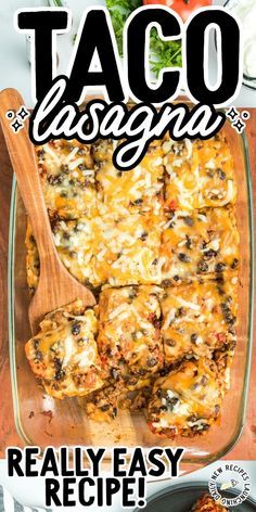 Taco Lasagna Recipe, Soft Tortillas, Leftover Taco Meat, Taco Lasagna, Hotdish Recipes, Homemade Taco Seasoning Recipe, Mexican Lasagna, Homemade Salsa Recipe, Lasagna Ingredients