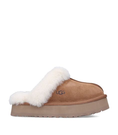 Slip into sumptuous comfort with these endlessly opulent slippers from UGG. Boasting an on-trend chunky sole, this standout pair make a playful option in or out of the house. Finished with the label's characteristically soft soles, this luxurious offering will have you feeling like you’re walking on clouds. Ugg Beige, Cute Uggs, Pretty Sneakers, Preppy Shoes, College Fits, Ballerina Slippers, On Clouds, Ugg Slippers, Walking On Clouds