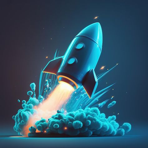 3d cartoon style minimal spaceship rocke... | Premium Photo #Freepik #photo #rocket-3d #speed-up #rocket-launch #rocket Vpn Logo, Blockchain Design, Rocket Illustration, Recruitment Poster Design, Rocket Launching, Instagram Design Layout, Recruitment Poster, Social Media Branding Design, Rocket Launch